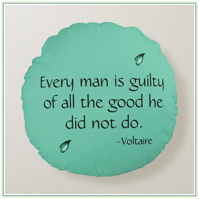 Coussins Ronds Citation Inspiration Voltaire (Créateur téléchargé)