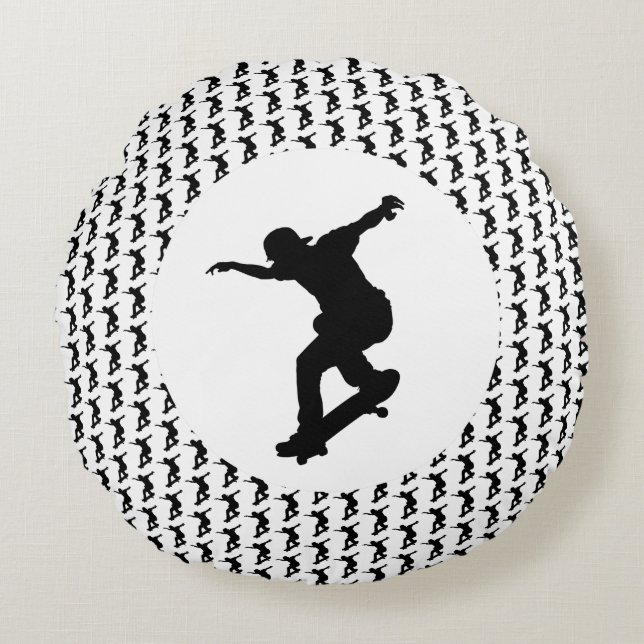 Coussins Ronds Citation Motivational Skateboard Bon Temps Toujour (Devant)