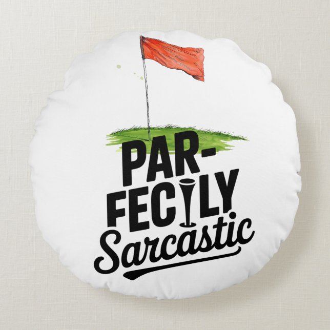 Coussins Ronds Citations de golf Motivation drôle pour Golfer (Devant)
