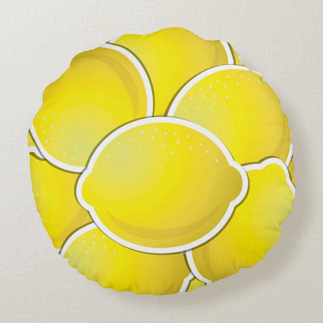 Coussins Ronds Citron funky (Dos)