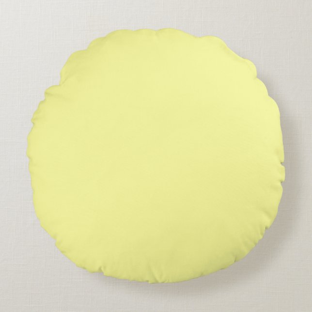 Coussins Ronds Citron solide biscuit jaune (Devant)