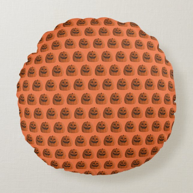 Coussins Ronds Citrouille cool (Devant)