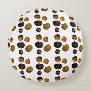 Coussins Ronds Citrouille d'Halloween