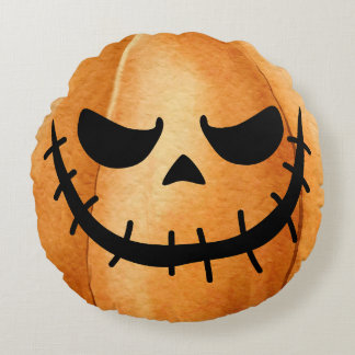 Coussins Ronds Citrouille Halloween Jack-O-Lantern