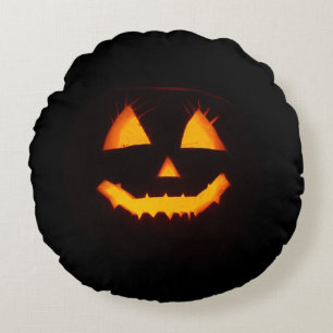 Coussins Ronds Citrouille lumineuse Jack O Lantern