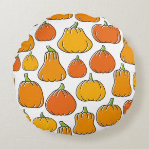 Coussins Ronds Citrouille récolter motif transparent. Oran mûr de