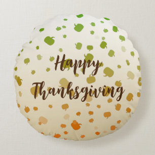 Coussins Ronds Citrouilles de Thanksgiving