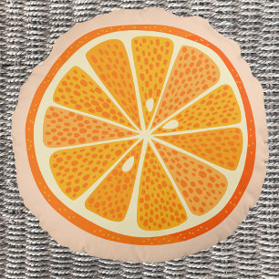 Coussins Ronds Citrus Orange