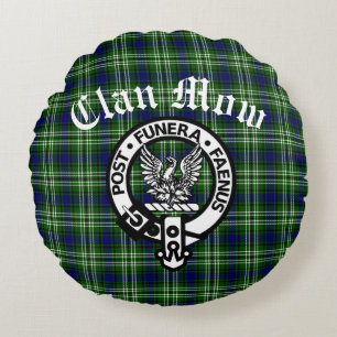 Coussins Ronds Clan écossais Mow Crest & Tartan