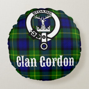 Coussins Ronds Clan Gordon Tartan Crest