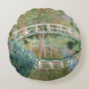 Coussins Ronds Claude Monet   le pont japonais, Giverny