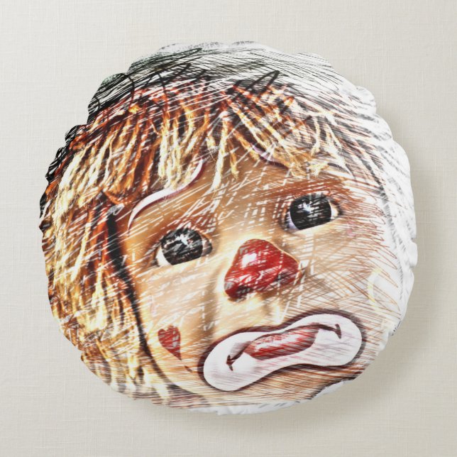 Coussins Ronds Clown mignon (Devant)