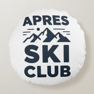 Coussins Ronds Club de ski après-ski Logo Montagne - Hiver person