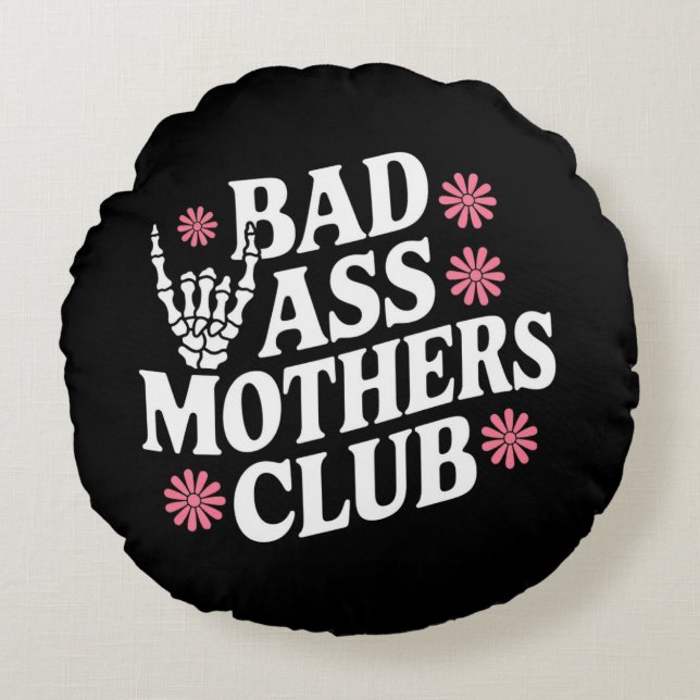 Coussins Ronds Club des mères de Badass (Devant)