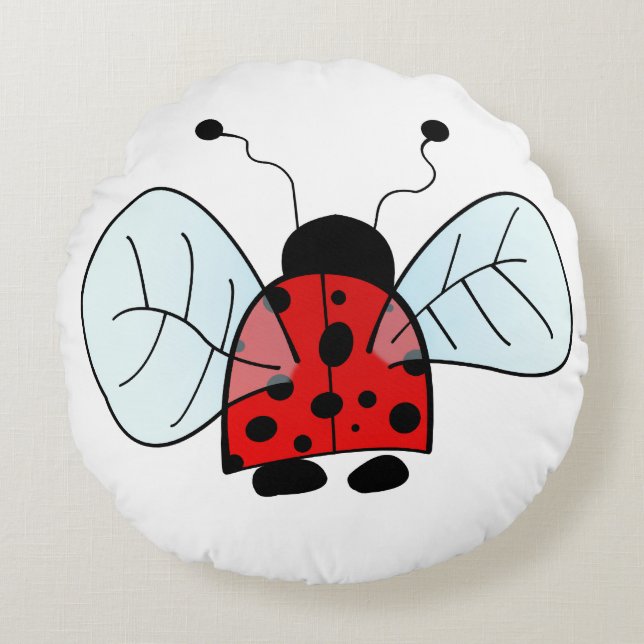 Coussins Ronds Coccinelle (Devant)