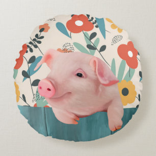Coussins Ronds Cochon de bébé convivial Bébé mignon animal