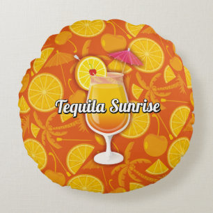 Coussins Ronds Cocktail Tequila Sunrise
