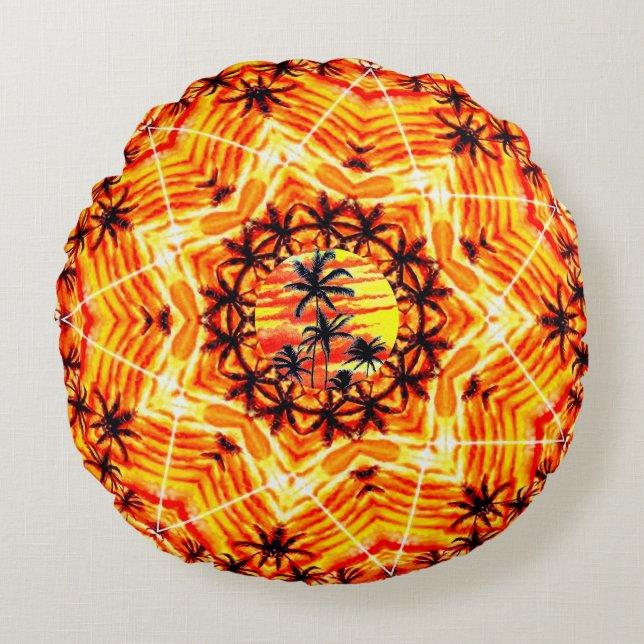 Coussins Ronds Coco Palm Star (Devant)