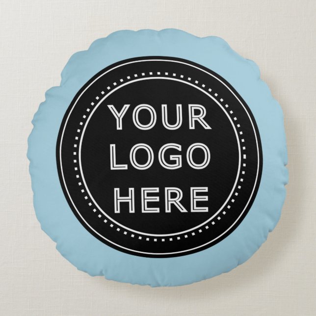 Coussins Ronds Code QR noir élégant et élégant (Devant)