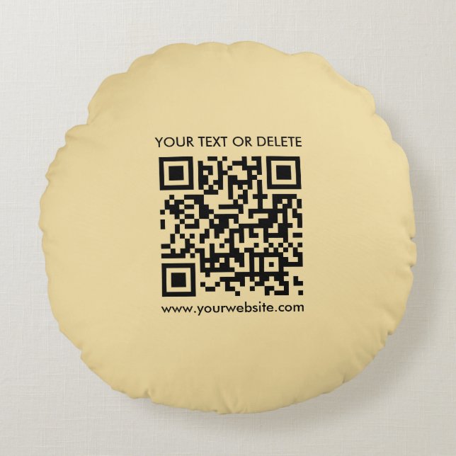 Coussins Ronds Code QR personnalisé Elégant Modèle moderne couleu (Devant)