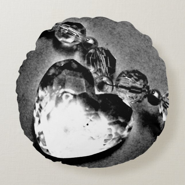 Coussins Ronds Coeur cristal (Devant)