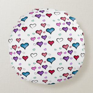 Coussins Ronds Cœur de la Saint-Valentin
