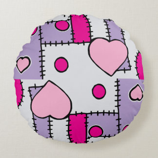 Coussins Ronds Cœurs roses et formes fantaisistes mignonnes
