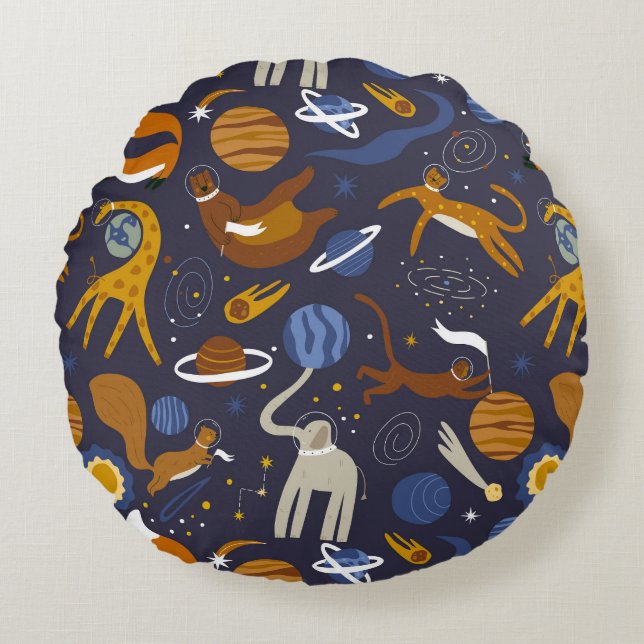 Coussins Ronds Cojín de la colección Animals Outer Space (Devant)