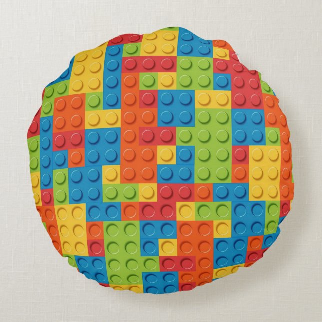 Coussins Ronds Cojín redondo (16") personalizado, Poliéster peina (Dos)