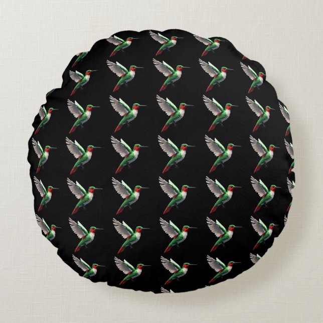 Coussins Ronds Colibri vert (Devant)