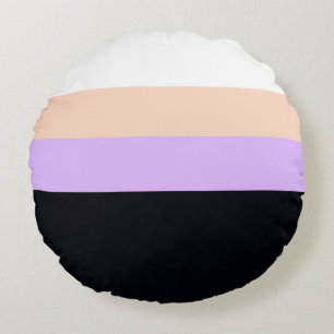 Coussins Ronds Collection de bandes multicolores #12