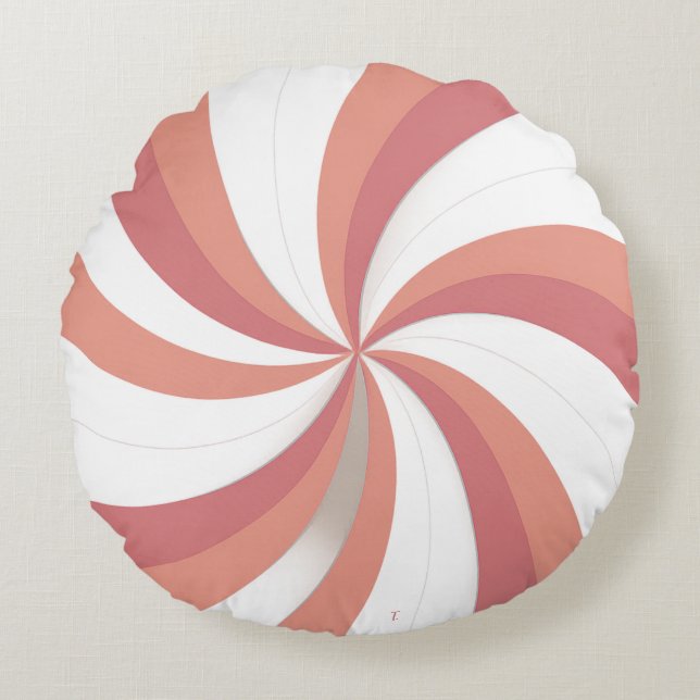 Coussins Ronds Colorful Abstract Throw Pillow (Devant)