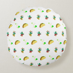 Coussins Ronds Colorful Festive Cinco de Mayo 2025 Dancing Cactus