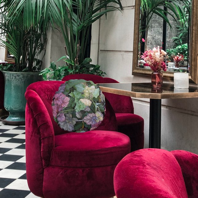 Coussins Ronds Colorful Heuchera Plante Feuille Botanique (In Situ Chair)