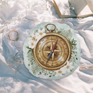 Coussins Ronds Compas Floral Aquarelle pour la Nurserie des Enfan