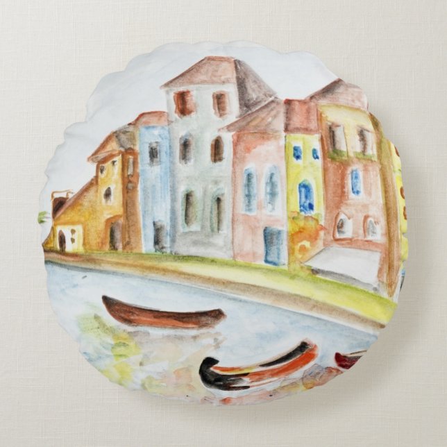 Coussins Ronds Concept de Venise (Devant)
