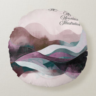 Coussins Ronds Conception d'art abstrait Minimaliste moderne