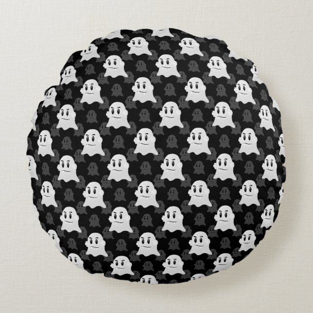 Coussins Ronds Conception de blob Ghost (Devant)