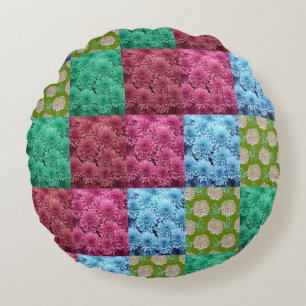 Coussins Ronds conception de courtepointe florale