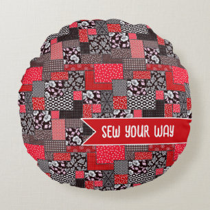 Coussins Ronds Conception de couture personnalisée Patchwork Coud