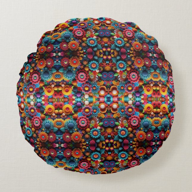 Coussins Ronds Conception de Crochet dynamique (Devant)