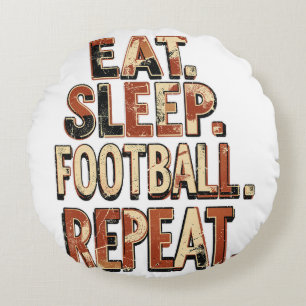 Coussins Ronds Conception de fan de football vintage Graphique