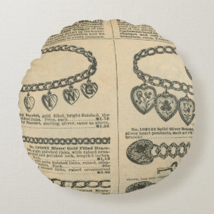 Coussins Ronds Conception de journal vintage