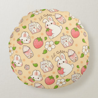 Coussins Ronds conception de lapin mignon