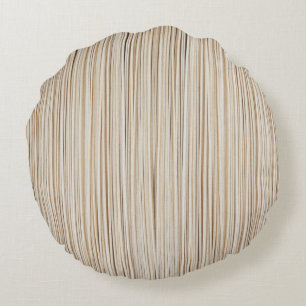 Coussins Ronds Conception de lignes brunes abstraites mignonnes