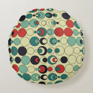 Coussins Ronds Conception de motif géométrique abstrait sans cout