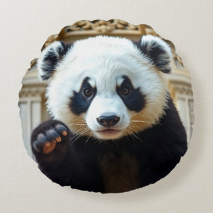 Coussins Ronds Conception de Panda qui Agite
