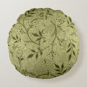 Coussins Ronds Conception de papier peint de "jasmin", 1872