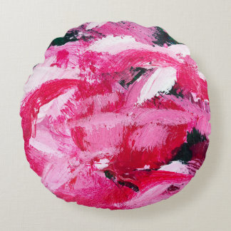 Coussins Ronds Conception de peinture abstraite de chaos