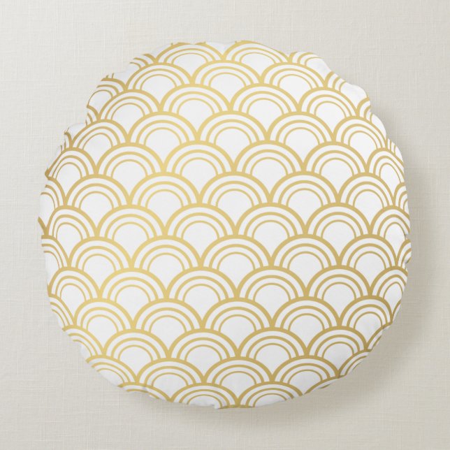 Coussins Ronds Conception de texture abstraite moderne (Devant)
